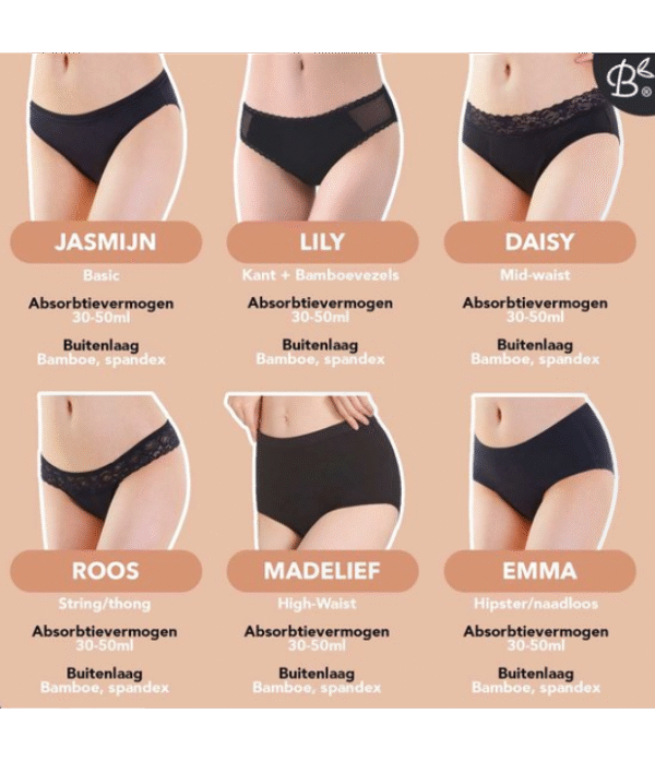 Duurzaaam360 - Bamboozy menstruatie ondergoed – Duurzaam, comfortabel en lekvrij - zero waste - duurzaam leven - pfas vrij