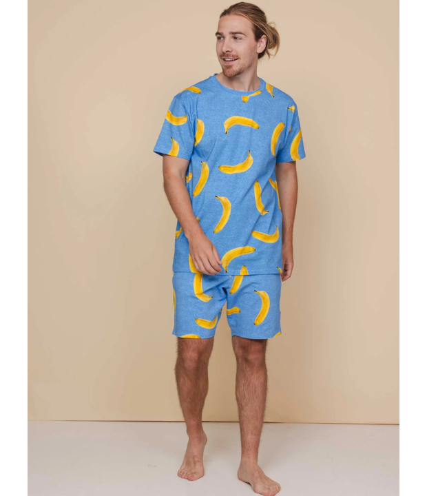Duurzaam360- Combi-set - SNURK - Duurzame stijl - Vrolijke prints - Familie set - gezond slapen - verantwoorde kleding - heren set