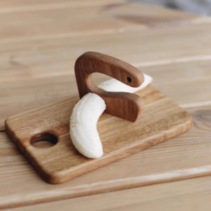 Duurzaam360 - WoodyDoody Houten Kindermes en Snijplank - Veilig en educatief